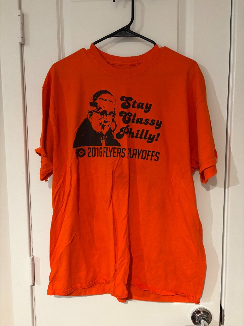 Orange Philadelphia Flyers 2016 Playoffs T-Shirt Size Large
